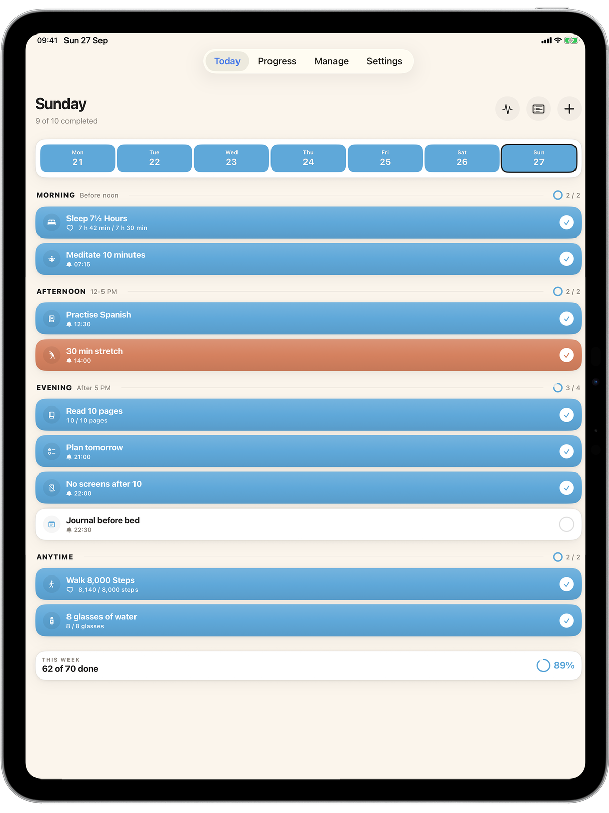 Habitios Home on iPad
